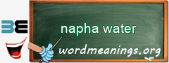 WordMeaning blackboard for napha water